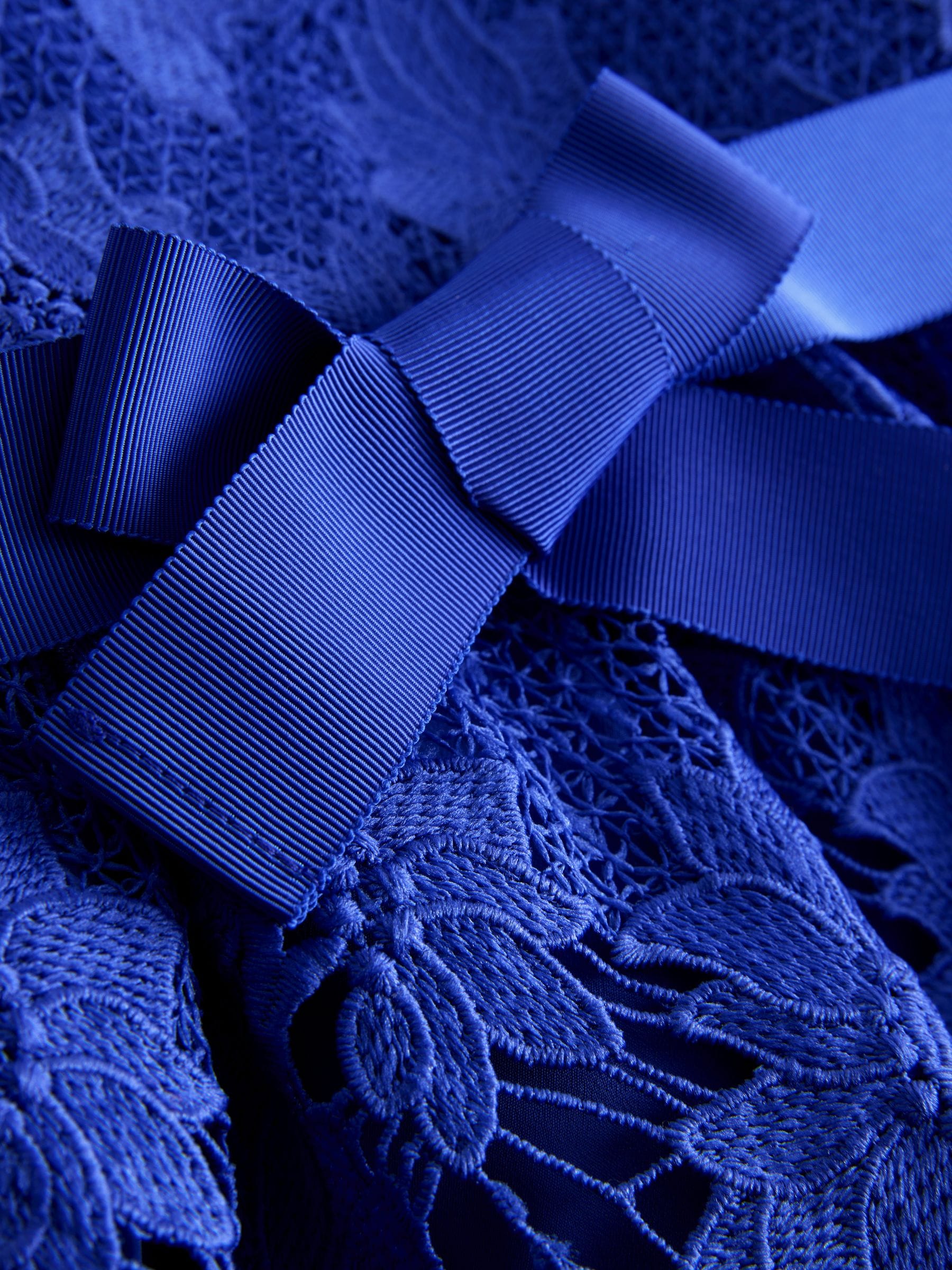 Cobalt Blue Lace Occasion Dress (3-16yrs) image 6