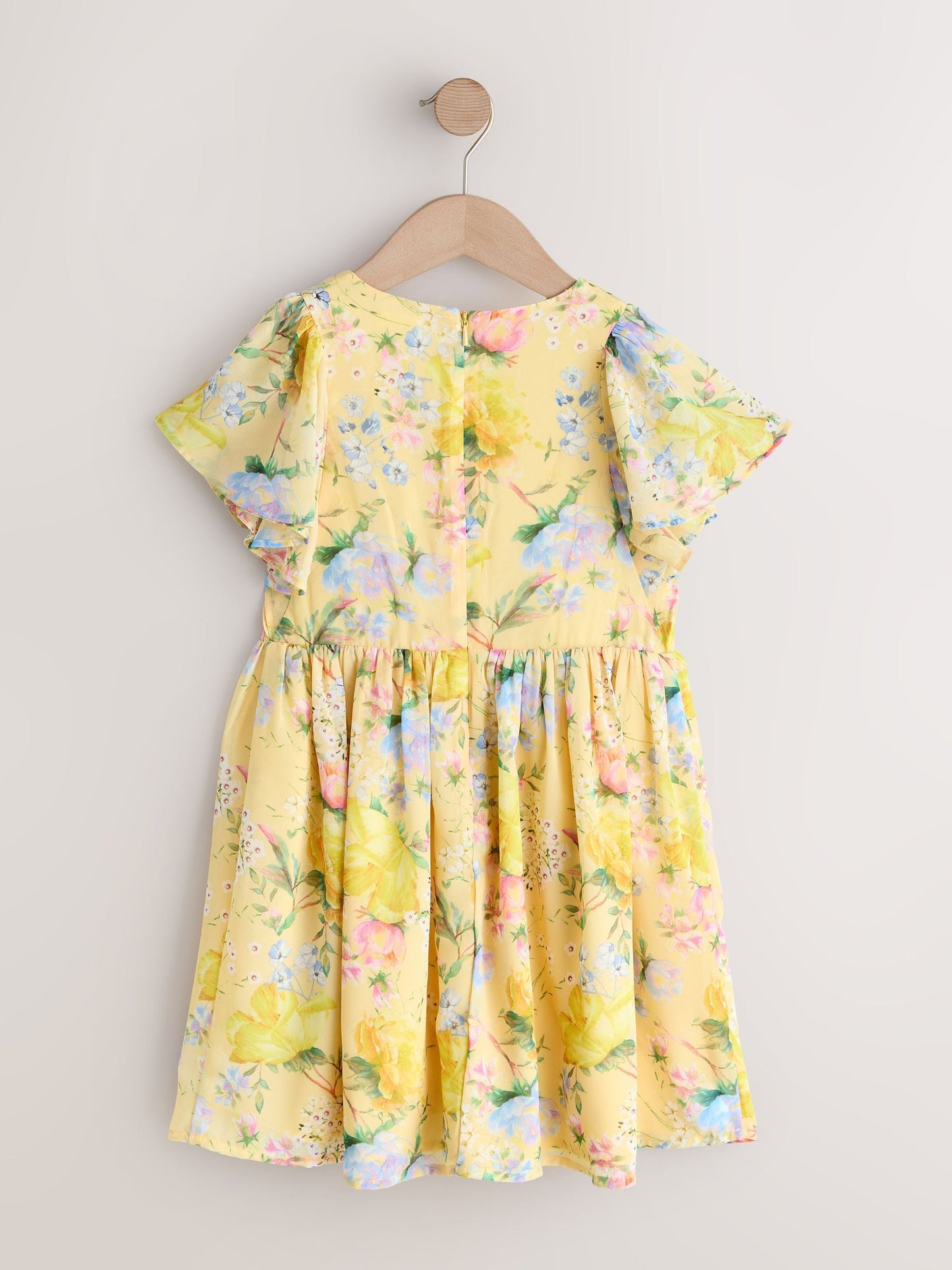Yellow Floral Embellished Occasion Dress (3-16yrs) image 5