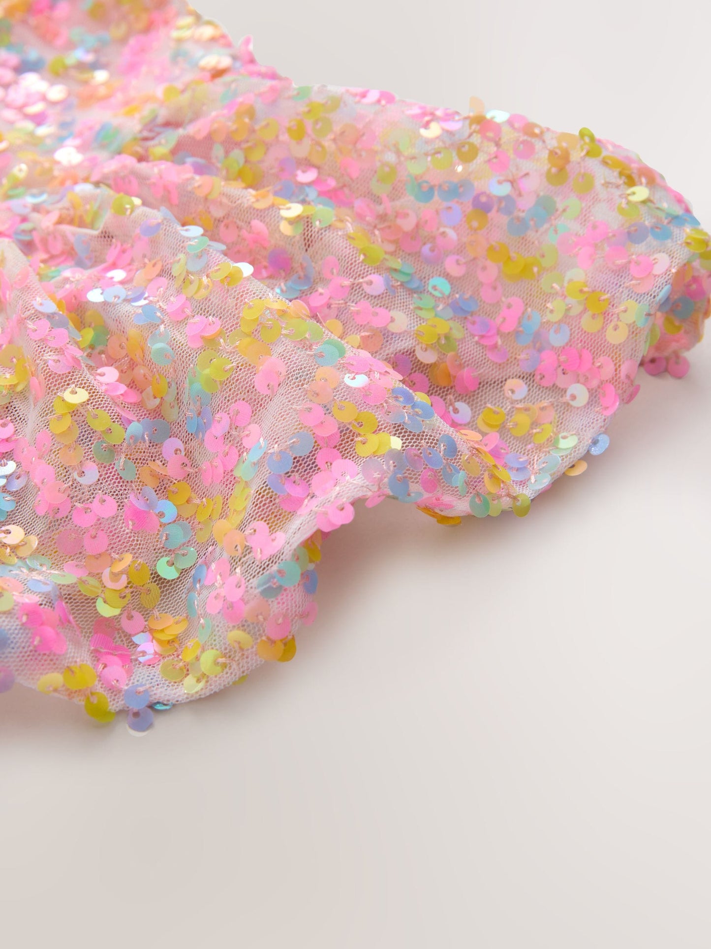 Pastel Pink Angel Sleeve Sequin Party Dress (3-16yrs) image 8