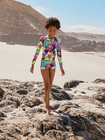 Dsiney Kidz - Black Tropical One Piece Short Swimsuit (3-16yrs) image 3