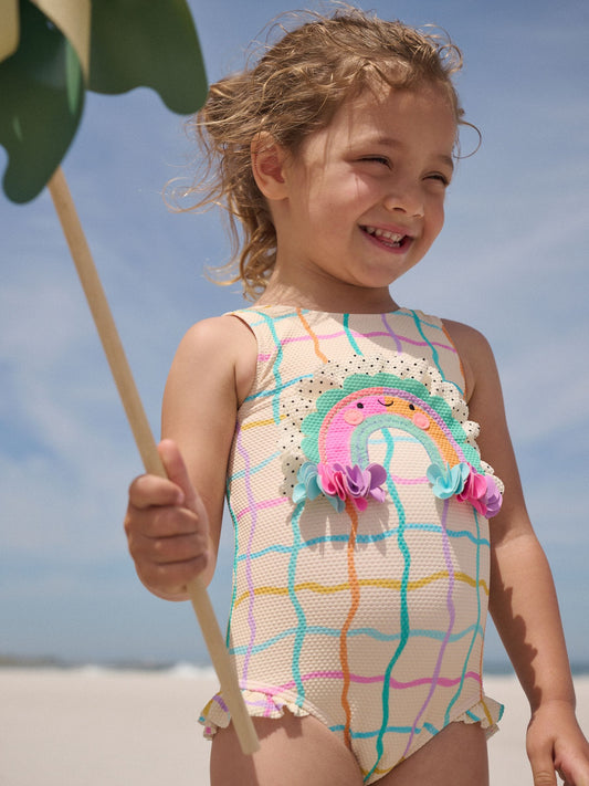 Dsiney Kidz - Rainbow Check Frill Leg Swimsuit (3mths-7yrs) image 1