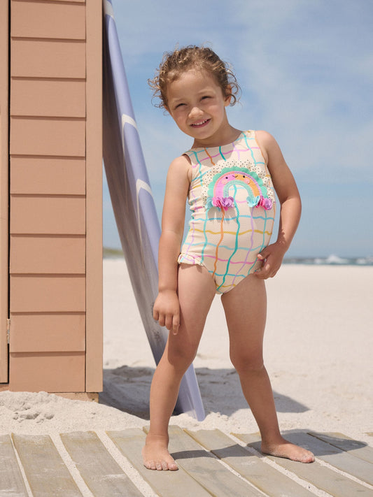 Dsiney Kidz - Rainbow Check Frill Leg Swimsuit (3mths-7yrs) image 2