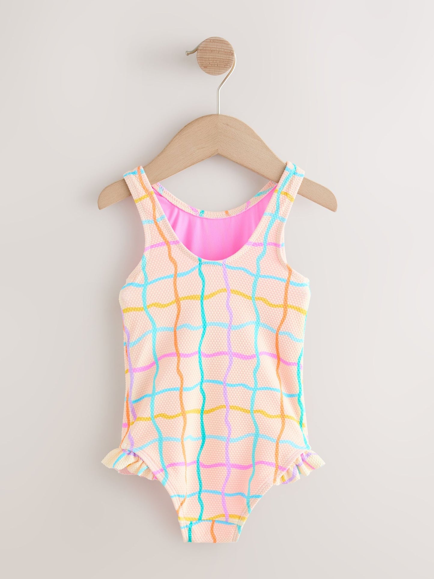 Rainbow Check Frill Leg Swimsuit (3mths-7yrs) image 5