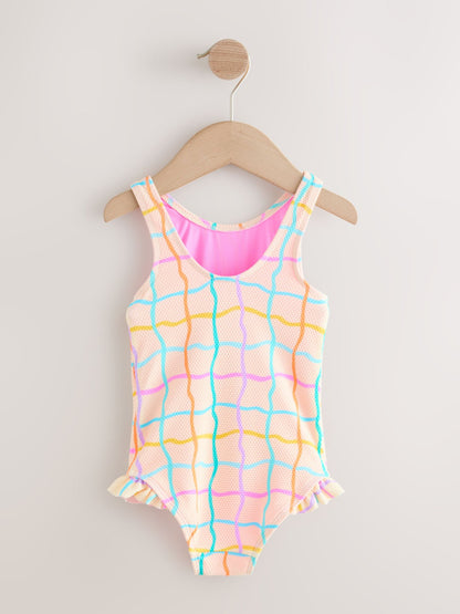 Rainbow Check Frill Leg Swimsuit (3mths-7yrs) image 5