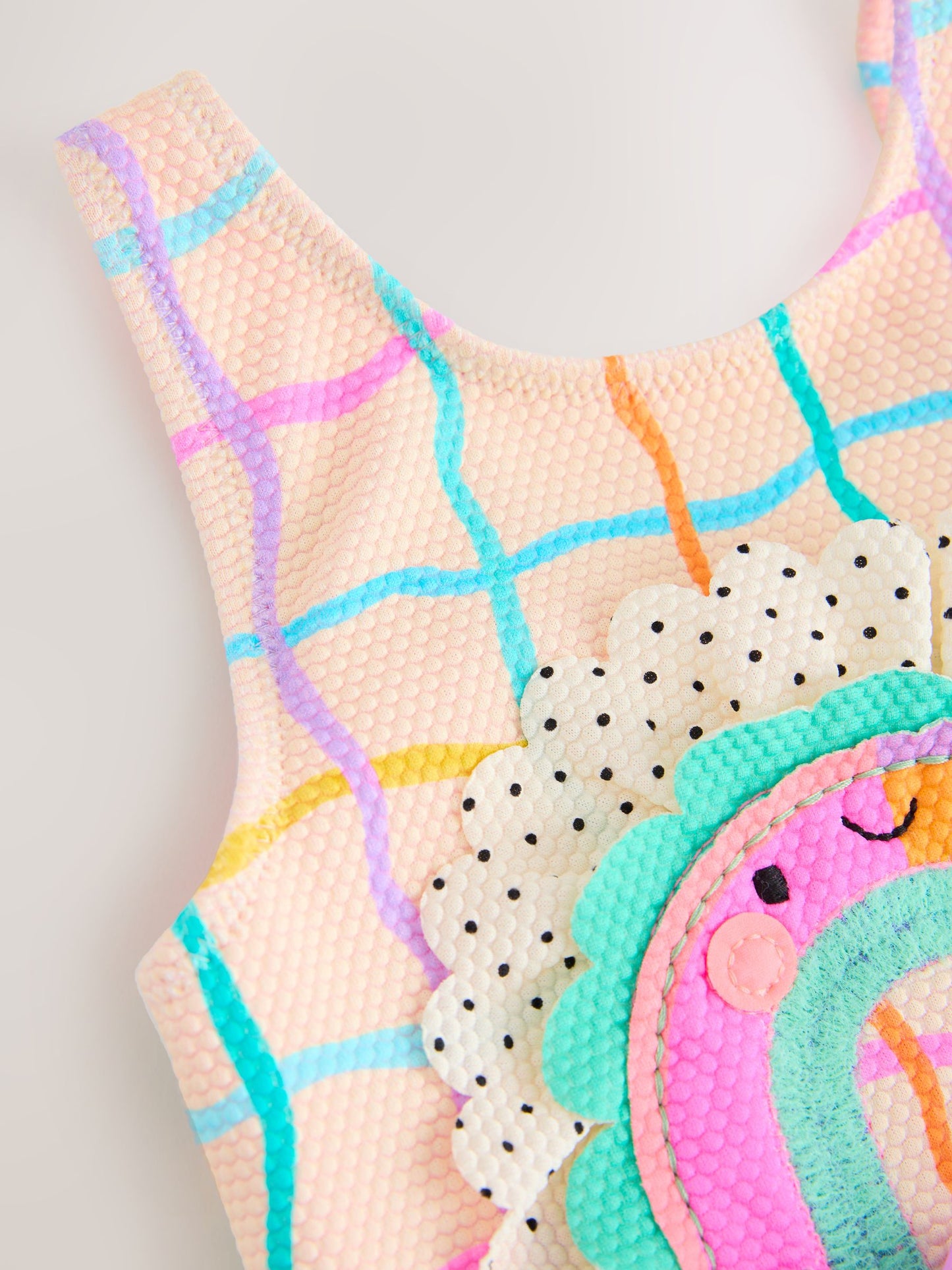 Rainbow Check Frill Leg Swimsuit (3mths-7yrs) image 7