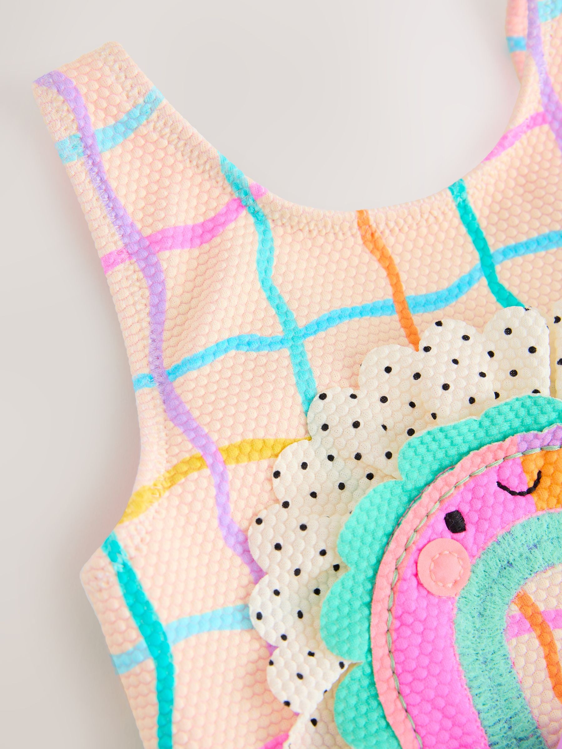 Rainbow Check Frill Leg Swimsuit (3mths-7yrs) image 7