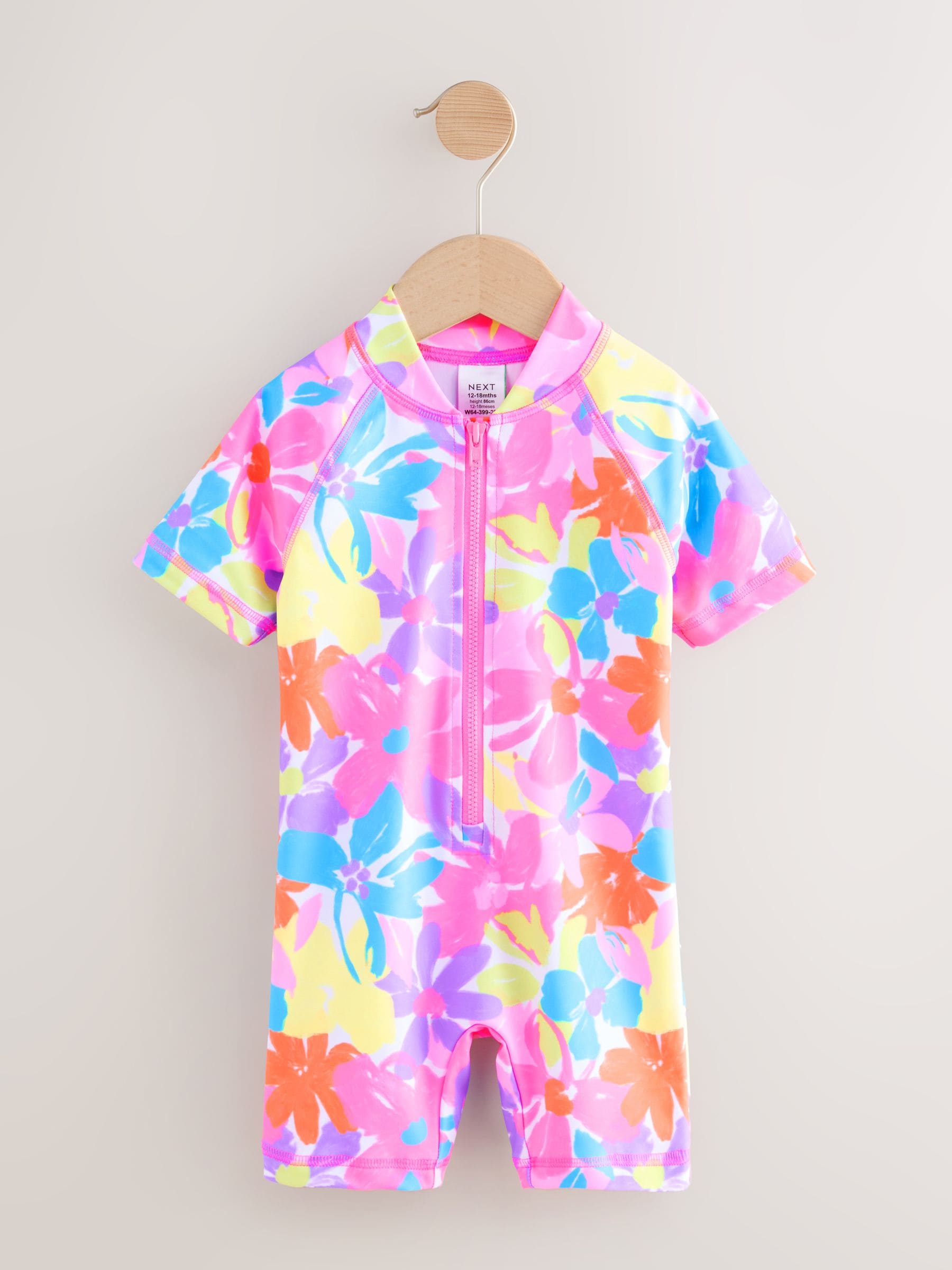 Multi Rainbow Floral Sunsafe Swimsuit (3mths-10yrs) image 5