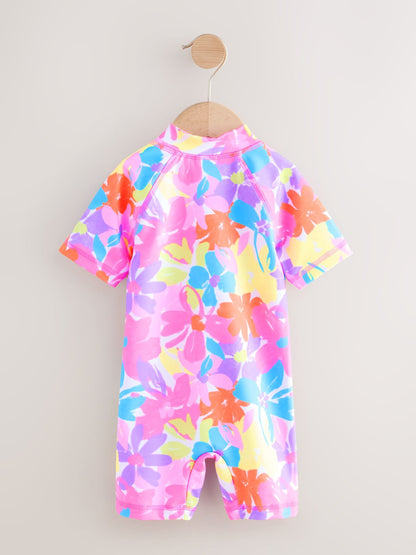 Multi Rainbow Floral Sunsafe Swimsuit (3mths-10yrs) image 6