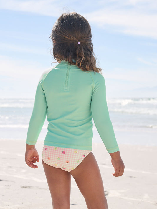 Dsiney Kidz - Mint Green Gingham Fruit Long Sleeve Sunsafe Swim Set (3mths-7yrs) image 2