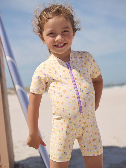 Dsiney Kidz - Yellow Gingham Ditsy Sunsafe Swimsuit (3mths-10yrs) image 1