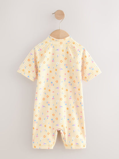 Yellow Gingham Ditsy Sunsafe Swimsuit (3mths-10yrs) image 7