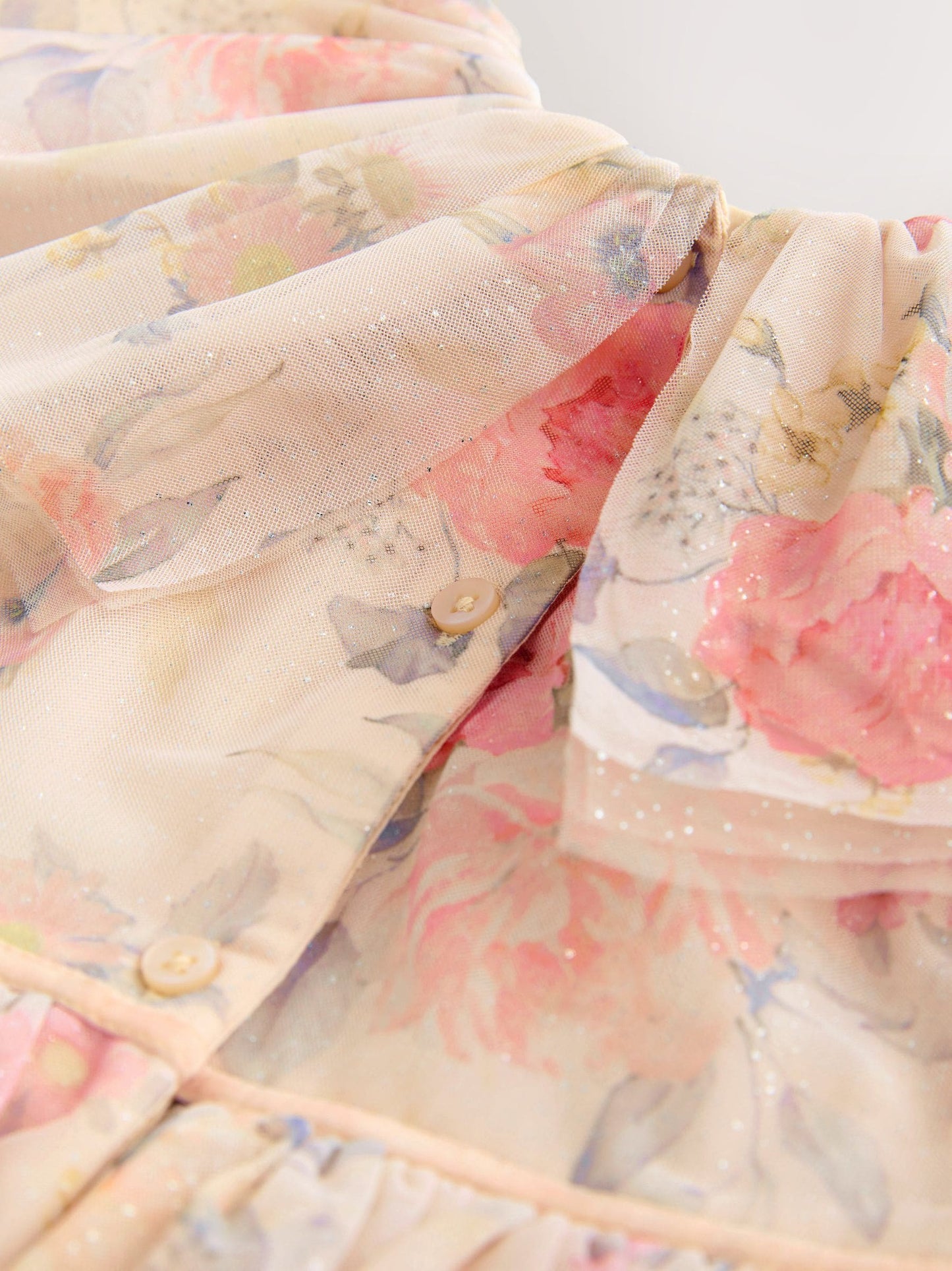 Cream Ruffle Collar Mesh Dress (3mths-7yrs) image 8
