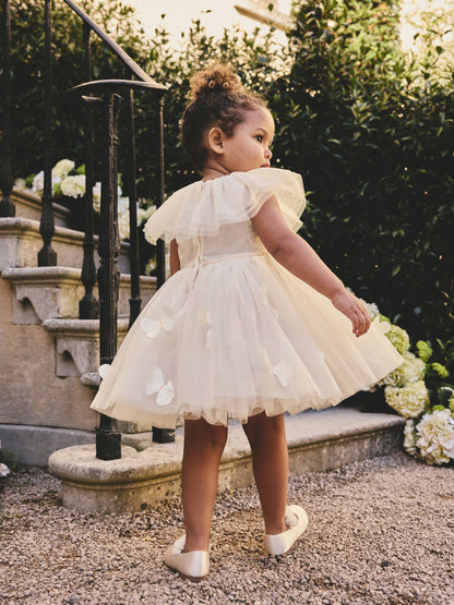 White Ruffle Collar Mesh Dress (3mths-7yrs) image 3