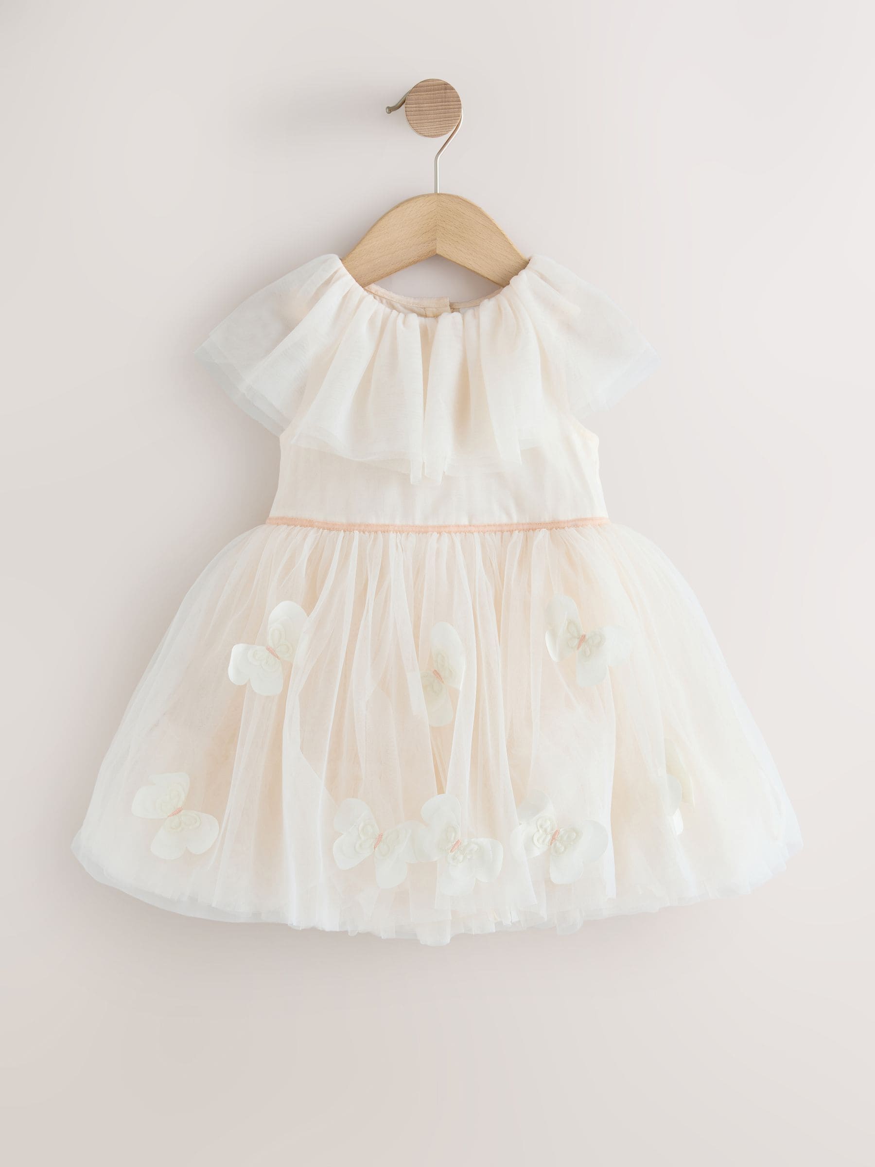 White Ruffle Collar Mesh Dress (3mths-7yrs) image 5