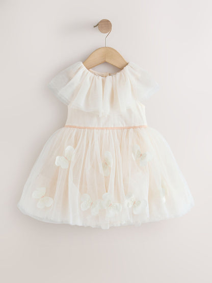 White Ruffle Collar Mesh Dress (3mths-7yrs) image 5