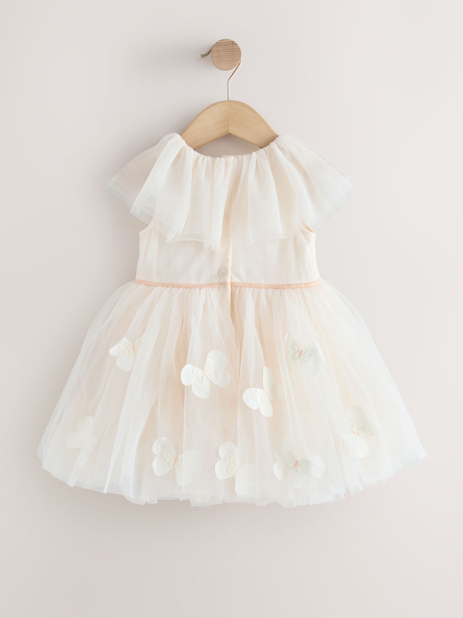 White Ruffle Collar Mesh Dress (3mths-7yrs) image 6