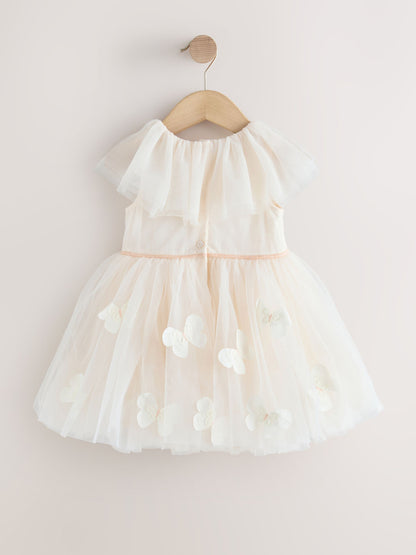White Ruffle Collar Mesh Dress (3mths-7yrs) image 6