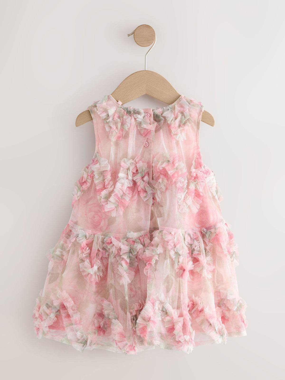 Dsiney Kidz - Pink Floral Sleeveless Mesh Dress (3mths-7yrs) image 6
