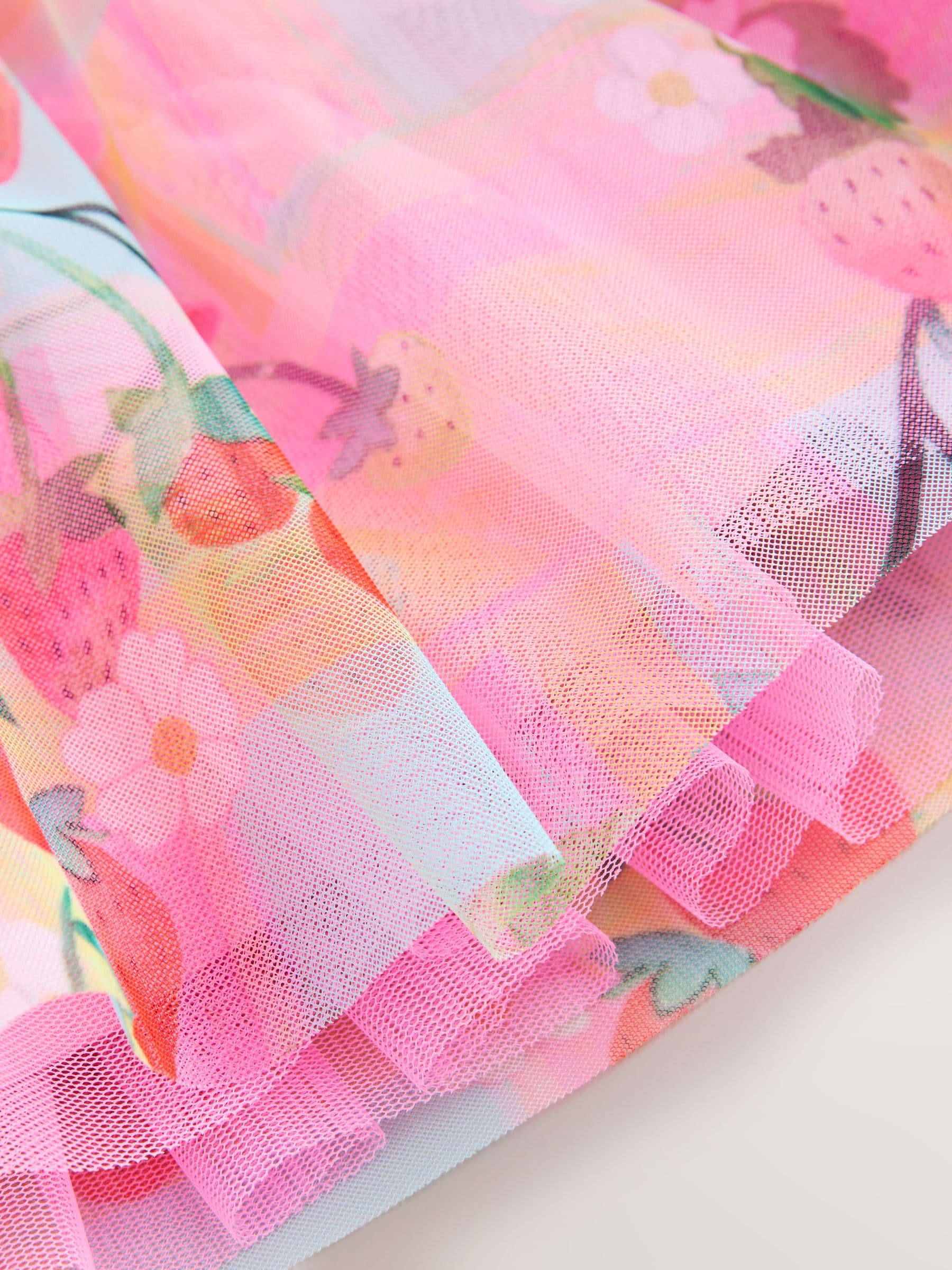 Pink Ruffle Shoulder Mesh Dress (3mths-7yrs) image 7