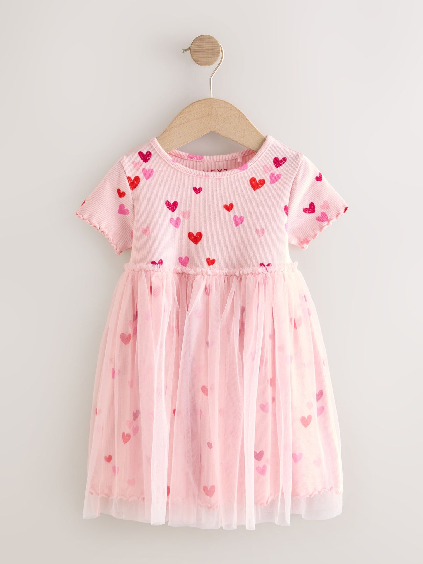 Pink Hearts Mesh Skirt Dress (3mths-7yrs) image 4