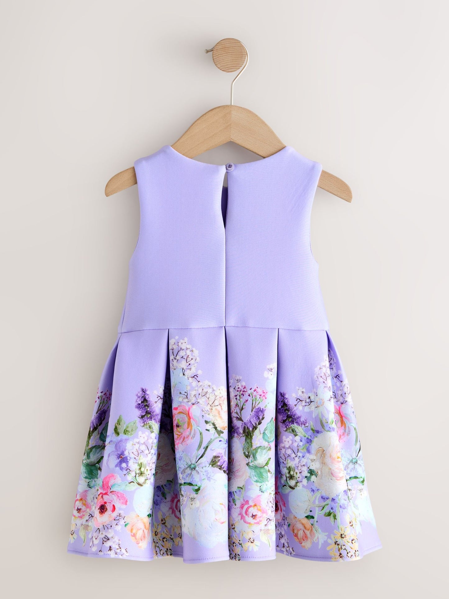 Lilac Floral Scuba Occasion Dress (3mths-7yrs) image 6