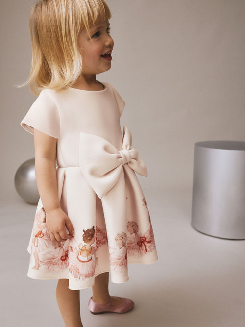 Dsiney Kidz - Ballet Pink Scuba Occasion Dress (3mths-7yrs) image 1