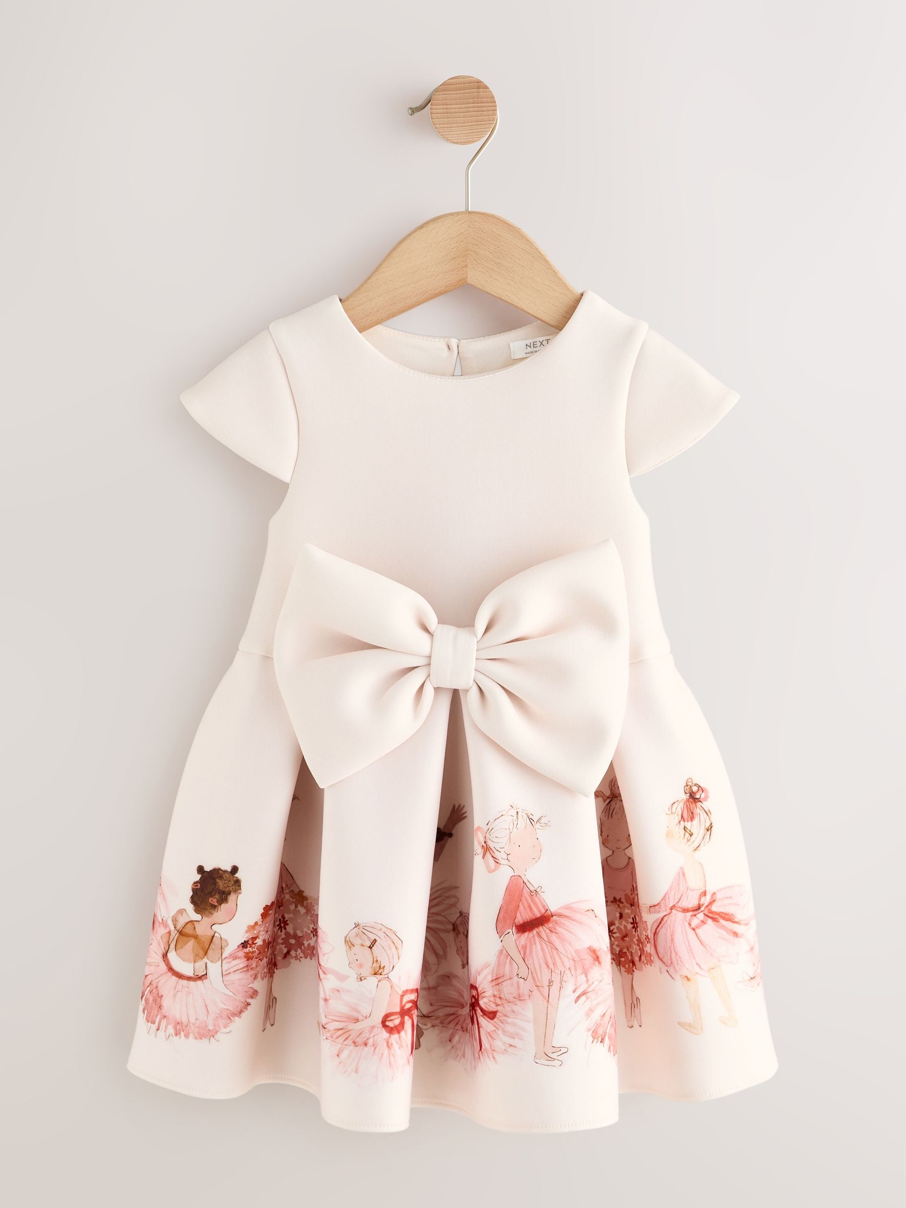 Ballet Pink Scuba Occasion Dress (3mths-7yrs) image 5