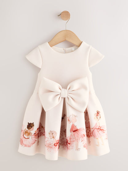Ballet Pink Scuba Occasion Dress (3mths-7yrs) image 5