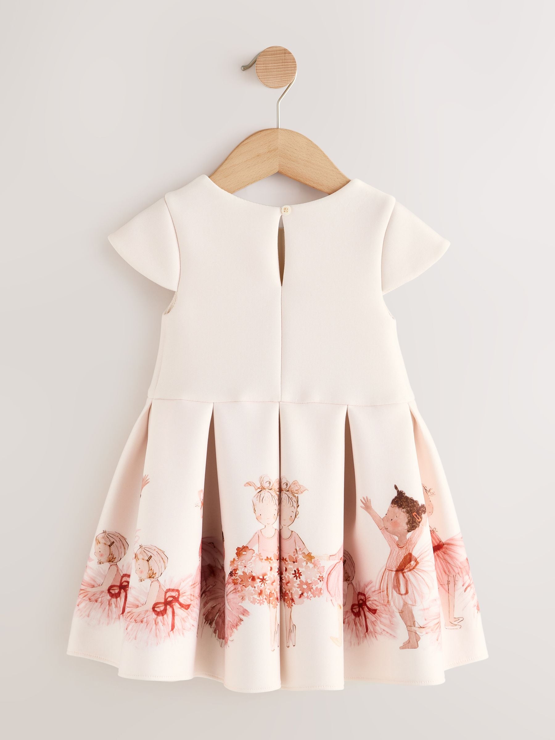 Ballet Pink Scuba Occasion Dress (3mths-7yrs) image 6