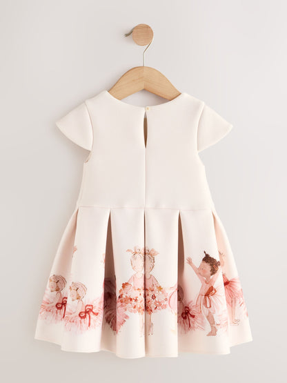 Ballet Pink Scuba Occasion Dress (3mths-7yrs) image 6