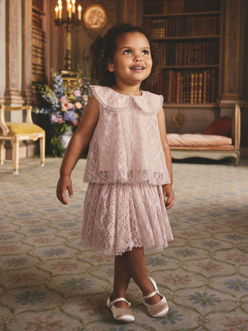 Dsiney Kidz - Pink Lace Top & Skirt Set (3mths-7yrs) image 1