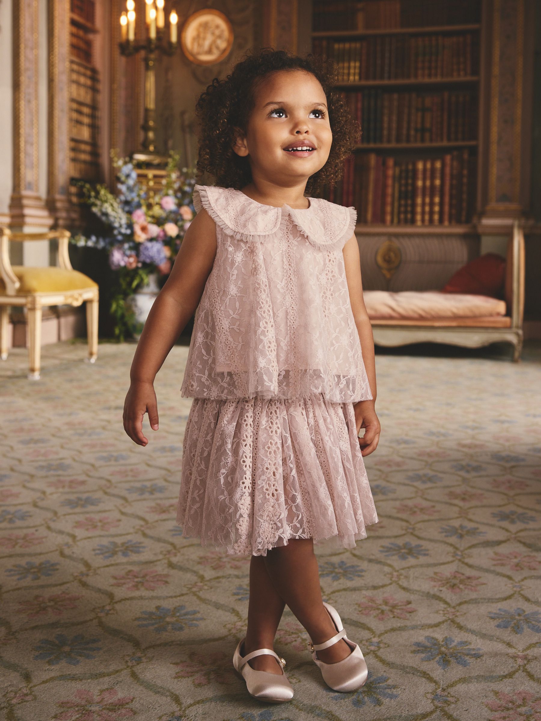 Pink Lace Top & Skirt Set (3mths-7yrs) image 1