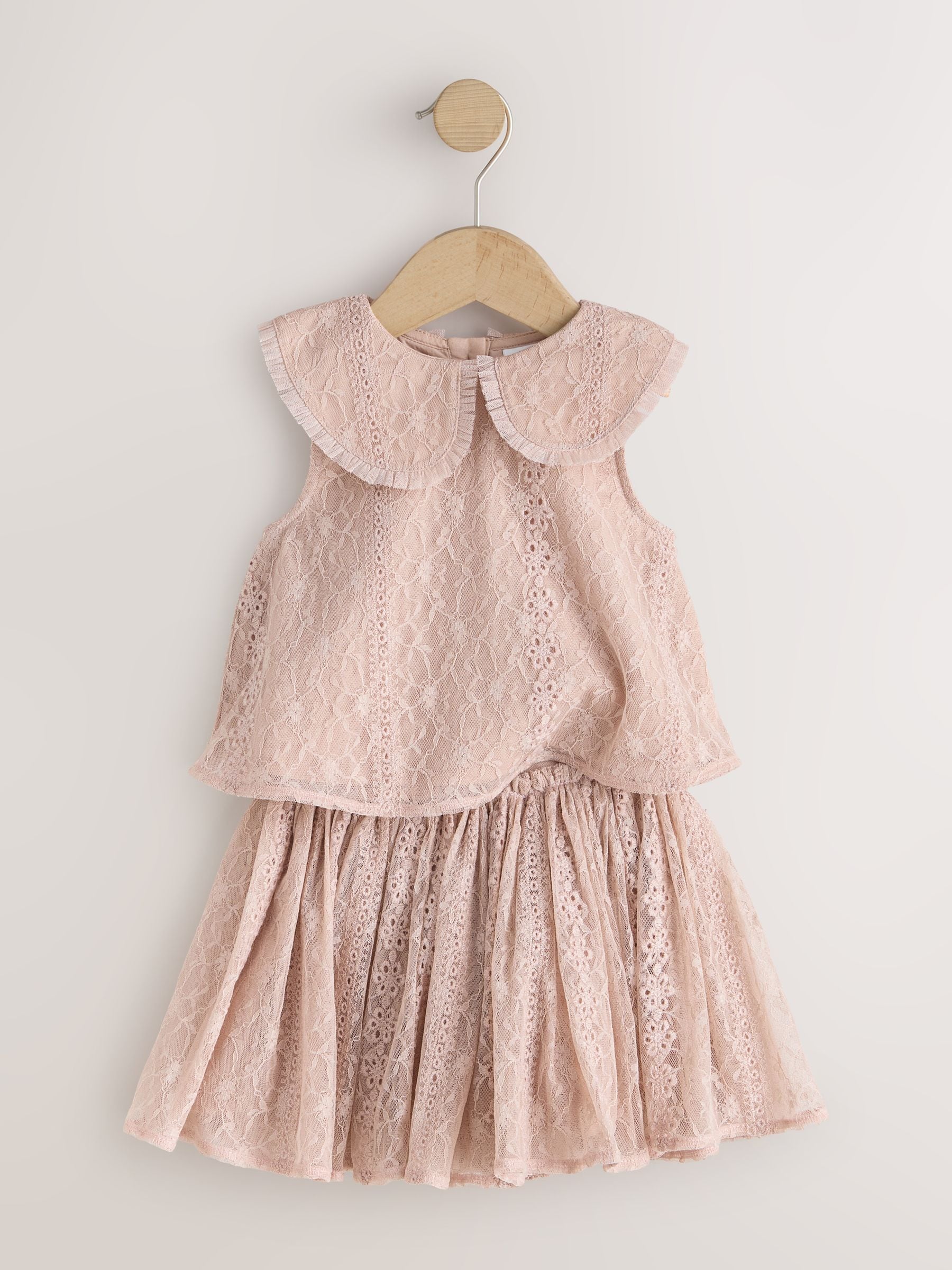 Pink Lace Top & Skirt Set (3mths-7yrs) image 6
