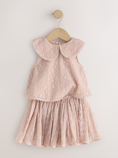 Pink Lace Top & Skirt Set (3mths-7yrs) image 6