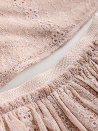 Pink Lace Top & Skirt Set (3mths-7yrs) image 8