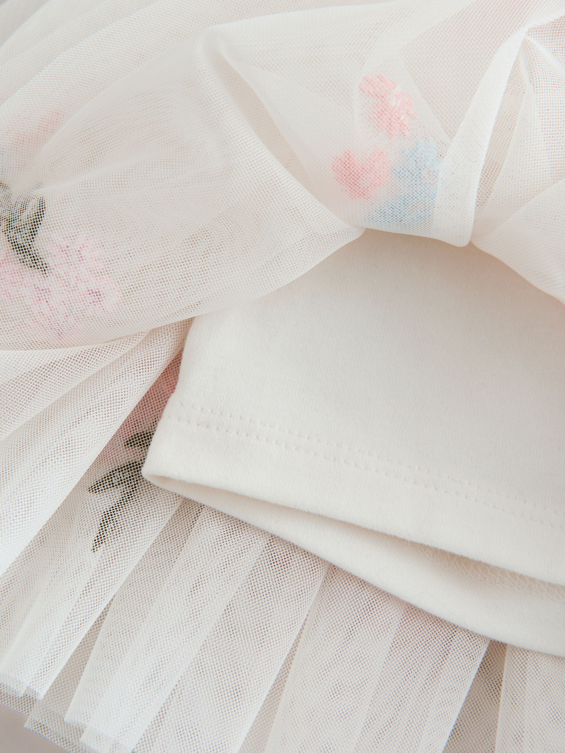 White Embroidered Top & Skirt Set (3mths-7yrs) image 7