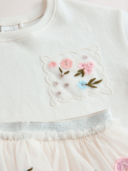 White Embroidered Top & Skirt Set (3mths-7yrs) image 8