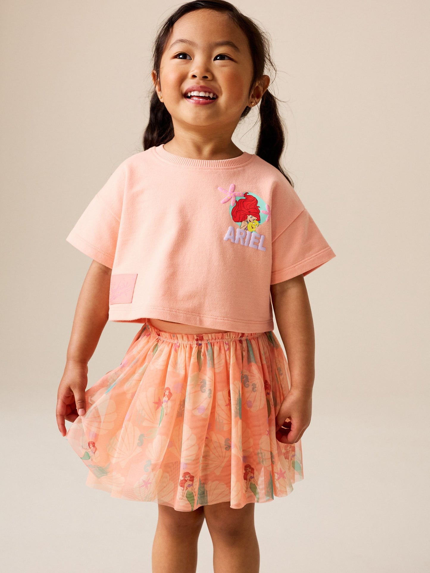 Coral Ariel Disney Top & Skirt Set (3mths-7yrs) image 3