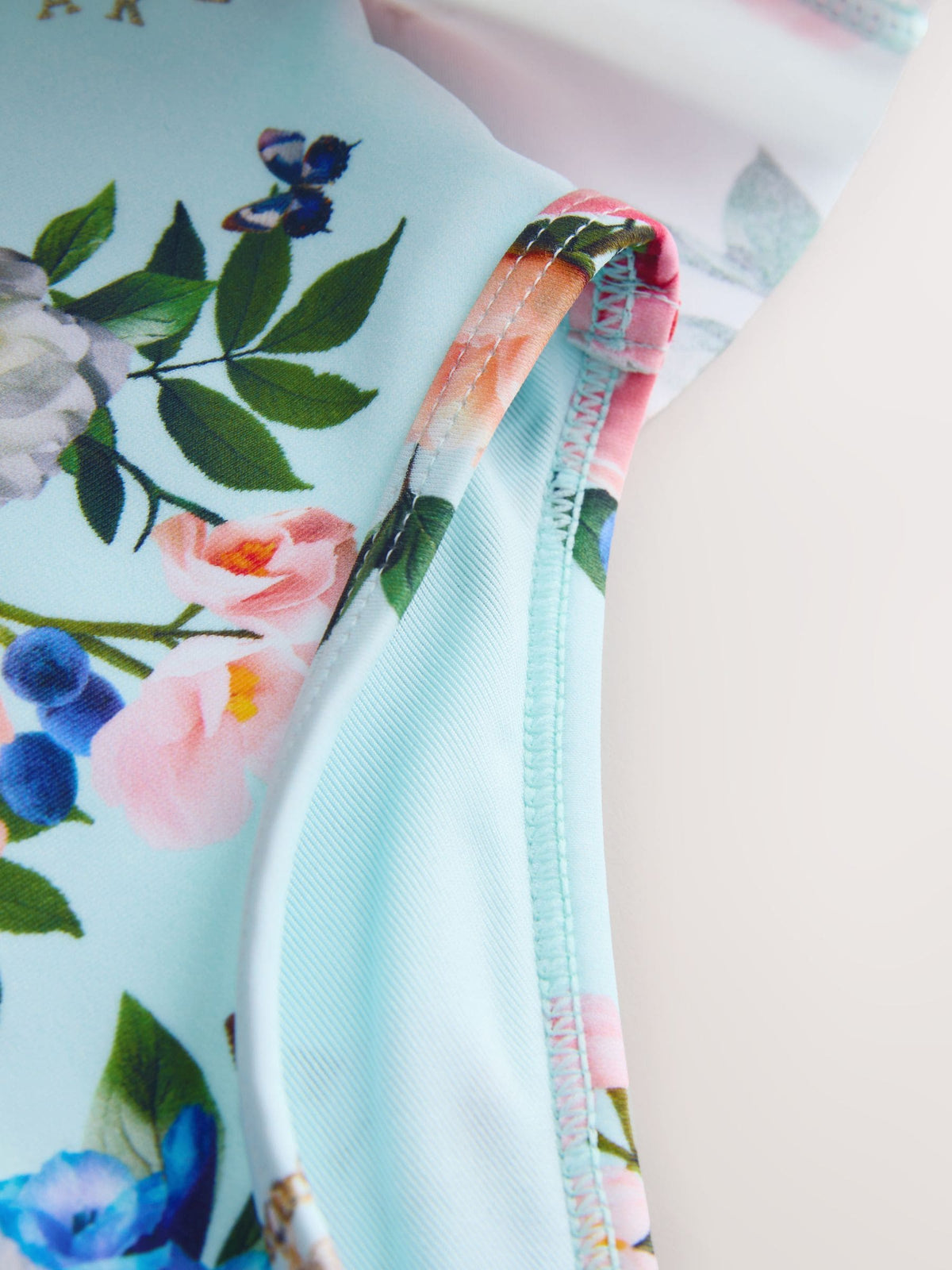 Dsiney Kidz - Baker by Ted Baker Mint Green Long Sleeve Peplum Frill Swimsuit image 4