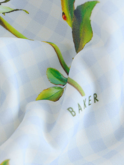 Baker by Ted Baker Gingham Print Puff Sleeve Swimsuit image 3