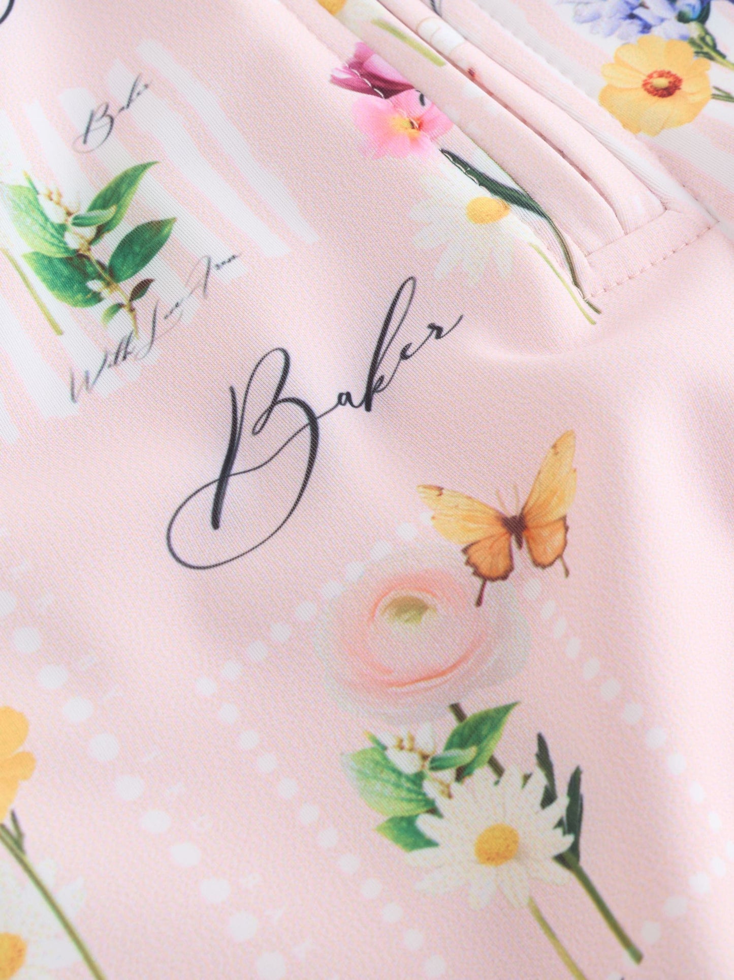 Baker by Ted Baker Floral All-In-One Swimsuit & Hat Set image 6