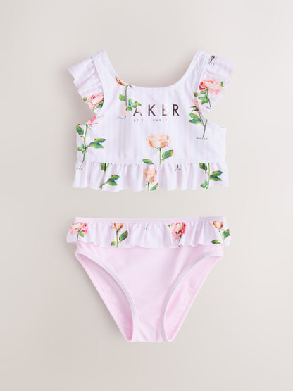 Baker by Ted Baker 2 Piece Frill Stripe Tonal Bikini image 1
