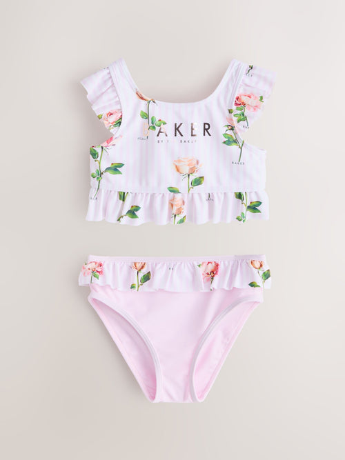 Baker by Ted Baker 2 Piece Frill Stripe Tonal Bikini image 1