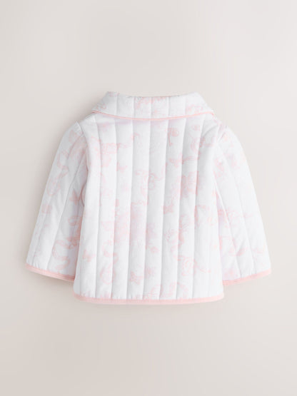 Baker by Ted Baker White Bunny Print Quilted Jacket image 2