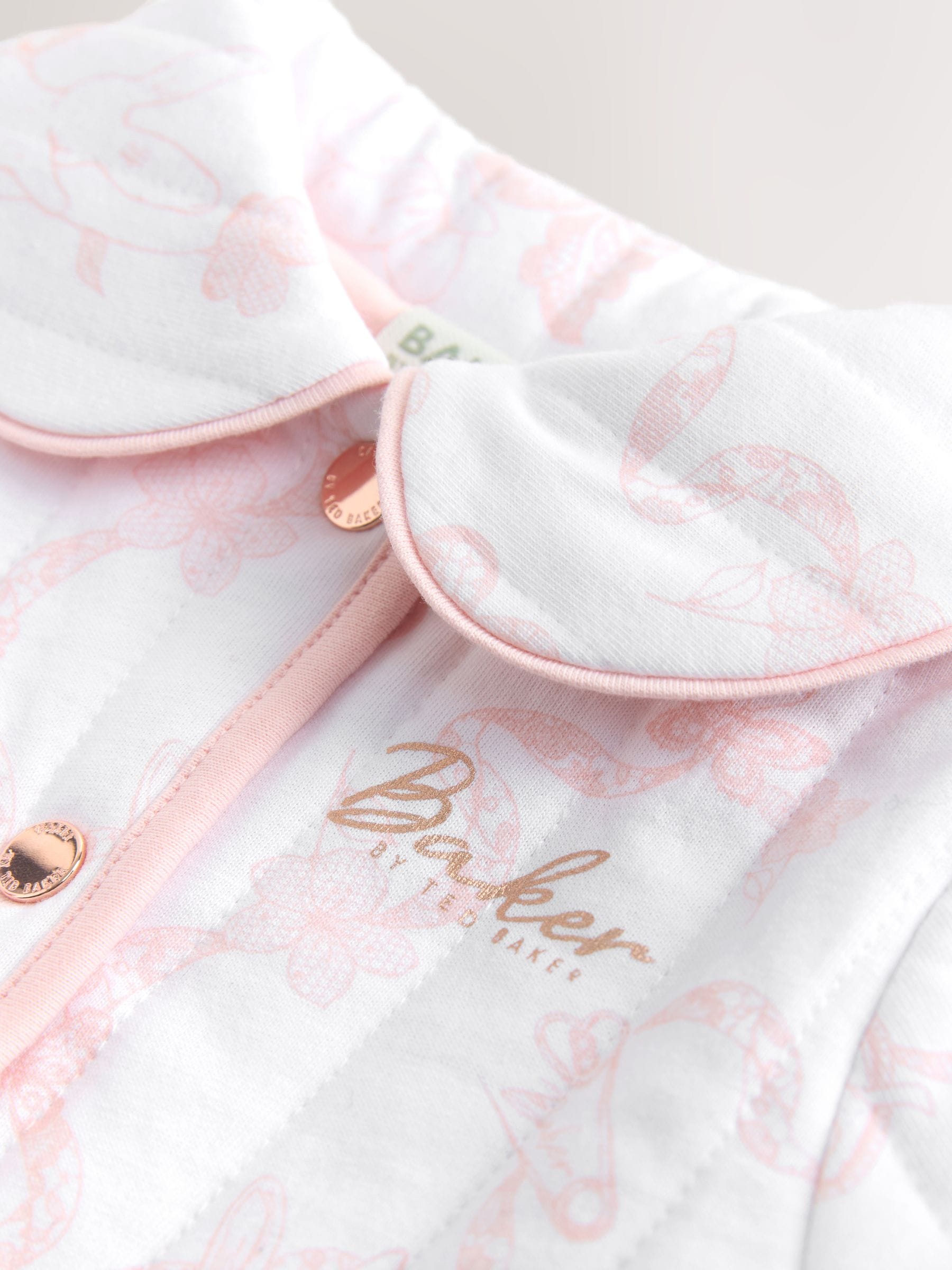 Baker by Ted Baker White Bunny Print Quilted Jacket image 4