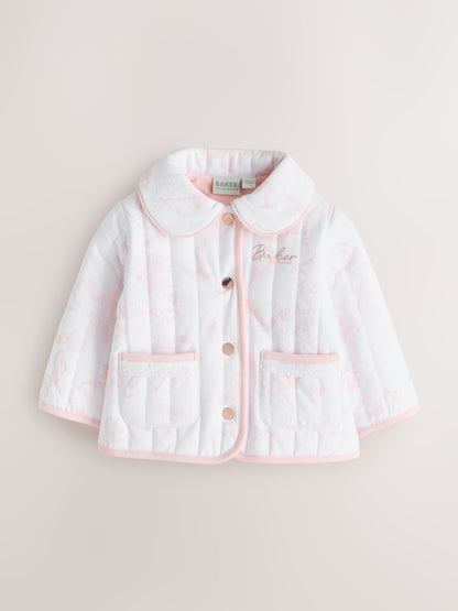 Dsiney Kidz - Baker by Ted Baker White Bunny Print Quilted Jacket image 1