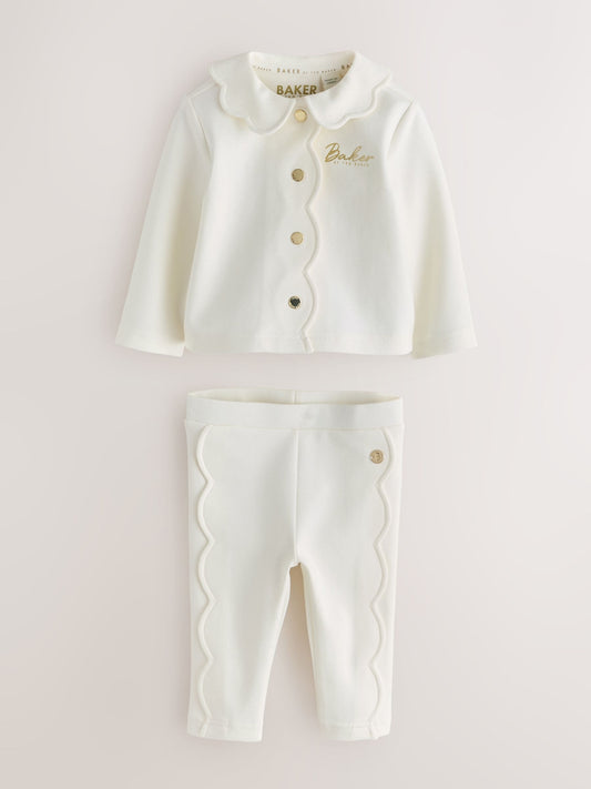Baker by Ted Baker 2 Piece Scallop Edge Jacket & Leggings Ponte Set image 1