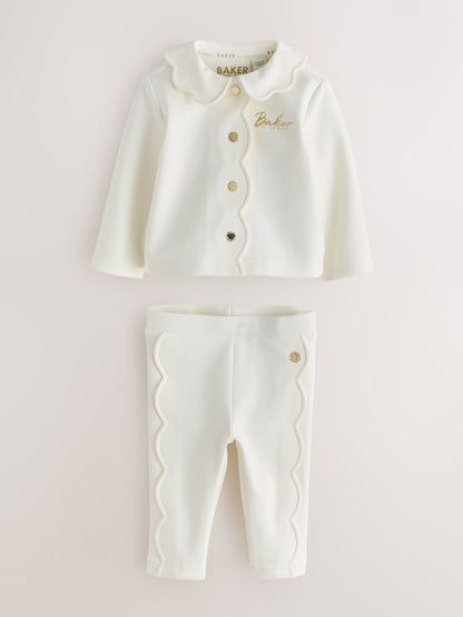 Baker by Ted Baker 2 Piece Scallop Edge Jacket & Leggings Ponte Set image 1