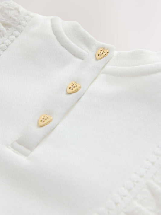 Baker by Ted Baker Cream 2 Piece Lace Trim Sweater & Joggers Set image 3