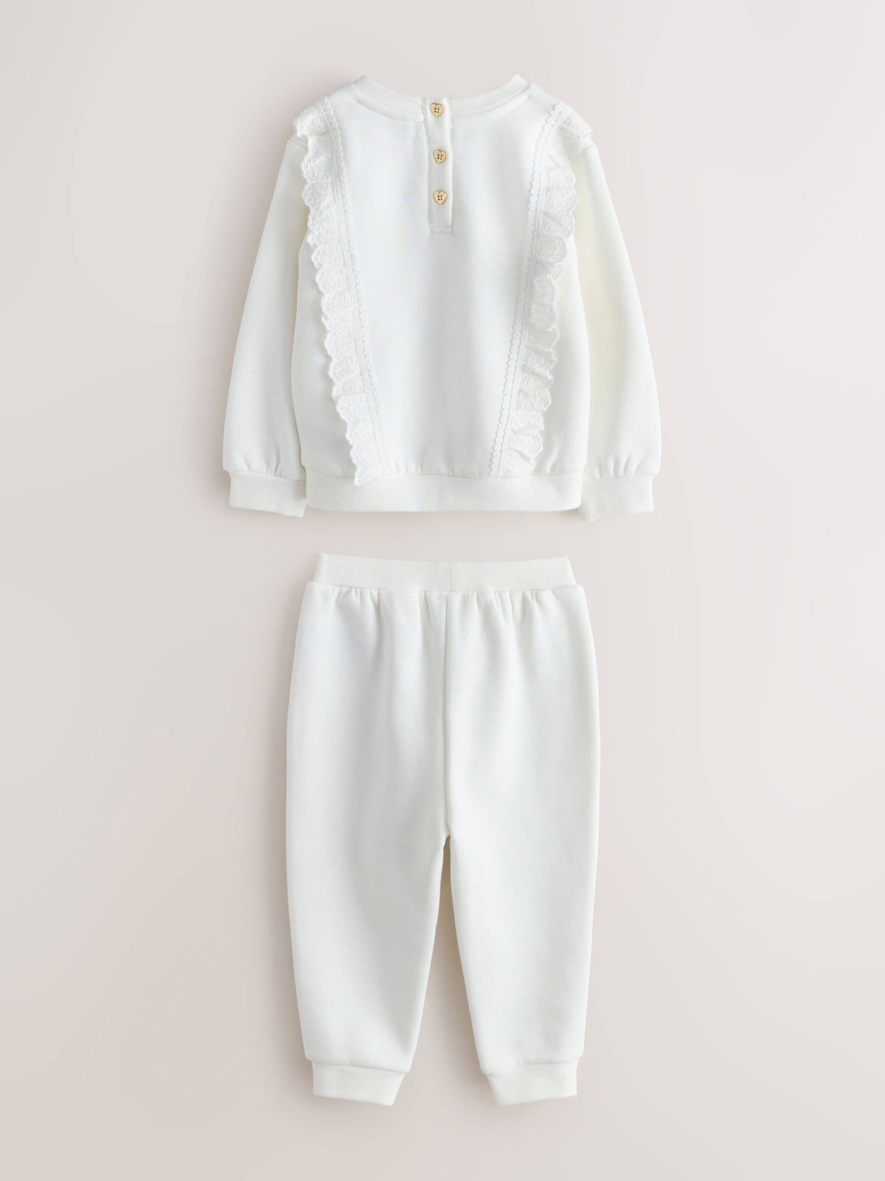 Baker by Ted Baker Cream 2 Piece Lace Trim Sweater & Joggers Set image 7